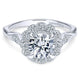 14K White Gold Diamond Halo 14K White Gold Engagement Ring ER11799R4W44Jj