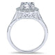 14K White Gold Diamond Halo 14K White Gold Engagement Ring ER11799R4W44Jj