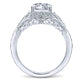 14K White Gold Diamond Halo 14K White Gold Engagement Ring ER12580R4W44Jj
