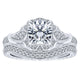 14K White Gold Diamond Halo 14K White Gold Engagement Ring ER12581R4W44Jj