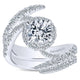 14K White Gold Diamond Halo 14K White Gold Engagement Ring ER12589R4W44Jj