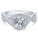 14K White Gold Diamond Halo 14K White Gold Engagement Ring ER12594R4W44Jj