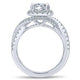 14K White Gold Diamond Halo 14K White Gold Engagement Ring ER12594R4W44Jj
