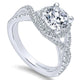 14K White Gold Diamond Halo 14K White Gold Engagement Ring ER12594R4W44Jj