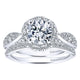 14K White Gold Diamond Halo 14K White Gold Engagement Ring ER12606R4W44Jj