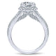 14K White Gold Diamond Halo 14K White Gold Engagement Ring ER12610R4W44Jj