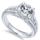 14K White Gold Diamond Halo 14K White Gold Engagement Ring ER12610R4W44Jj