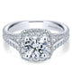 14K White Gold Diamond Halo 14K White Gold Engagement Ring ER12611R4W44Jj