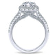 14K White Gold Diamond Halo 14K White Gold Engagement Ring ER12611R4W44Jj