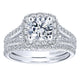 14K White Gold Diamond Halo 14K White Gold Engagement Ring ER12611R4W44Jj