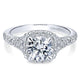 14K White Gold Diamond Halo 14K White Gold Engagement Ring ER12623R4W44Jj