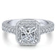 14K White Gold Diamond Halo 14K White Gold Engagement Ring ER12635S3W44Jj
