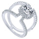 14K White Gold Diamond Halo 14K White Gold Engagement Ring ER12641R4W44Jj