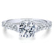 14K White Gold Diamond Halo 14K White Gold Engagement Ring ER12679R4W44Jj