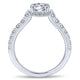 14K White Gold Diamond Halo 14K White Gold Engagement Ring ER12679R4W44Jj