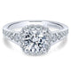 14K White Gold Diamond Halo 14K White Gold Engagement Ring ER12685R4W44Jj