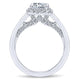 14K White Gold Diamond Halo 14K White Gold Engagement Ring ER12685R4W44Jj