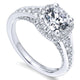 14K White Gold Diamond Halo 14K White Gold Engagement Ring ER12685R4W44Jj