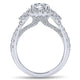 14K White Gold Diamond Halo 14K White Gold Engagement Ring ER12770R4W44Jj