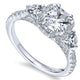 14K White Gold Diamond Halo 14K White Gold Engagement Ring ER12772C4W44Jj