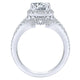 14K White Gold Diamond Halo 14K White Gold Engagement Ring ER12779R4W44Jj