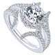 14K White Gold Diamond Halo 14K White Gold Engagement Ring ER12779R4W44Jj