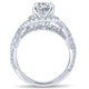 14K White Gold Diamond Halo 14K White Gold Engagement Ring ER12820R4W44Jj