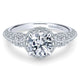 14K White Gold Diamond Halo 14K White Gold Engagement Ring ER12887R4W44Jj