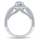 14K White Gold Diamond Halo 14K White Gold Engagement Ring ER12887R4W44Jj
