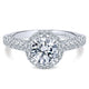 14K White Gold Diamond Halo 14K White Gold Engagement Ring ER12950R4W44Jj