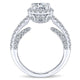 14K White Gold Diamond Halo 14K White Gold Engagement Ring ER12950R4W44Jj