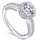 14K White Gold Diamond Halo 14K White Gold Engagement Ring ER12950R4W44Jj