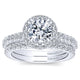 14K White Gold Diamond Halo 14K White Gold Engagement Ring ER12950R4W44Jj