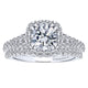 14K White Gold Diamond Halo 14K White Gold Engagement Ring ER12956R4W44Jj