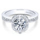 14K White Gold Diamond Halo 14K White Gold Engagement Ring ER13107R4W44Jj