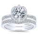 14K White Gold Diamond Halo 14K White Gold Engagement Ring ER13107R4W44Jj