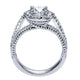 Engagement Ring 14k White Gold Diamond Halo