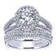 Engagement Ring 14k White Gold Diamond Halo