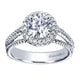 Engagement Ring 14k White Gold Diamond Halo
