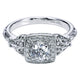 Engagement Ring 14k White Gold Diamond Halo