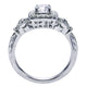 Engagement Ring 14k White Gold Diamond Halo