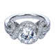 Engagement Ring 14k White Gold Diamond Halo