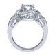 Engagement Ring 14k White Gold Diamond Halo
