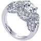 Engagement Ring 14k White Gold Diamond Halo