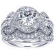 Engagement Ring 14k White Gold Diamond Halo