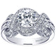 Engagement Ring 14k White Gold Diamond Halo