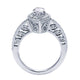 Engagement Ring 14k White Gold Diamond Halo