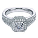 Engagement Ring 14k White Gold Diamond Halo