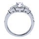 Engagement Ring 14k White Gold Diamond Halo
