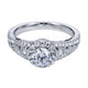 Engagement Ring 14k White Gold Diamond Halo